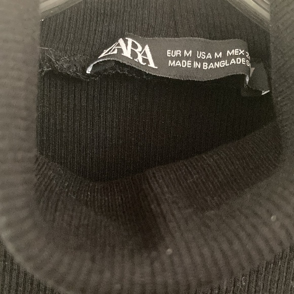 ZARA Turtle Neck Black Midi Dress. - Picture 3 of 3